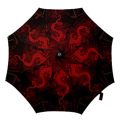 Wonderful Red Chinese Dragon Hook Handle Umbrellas (small) by FantasyWorld7