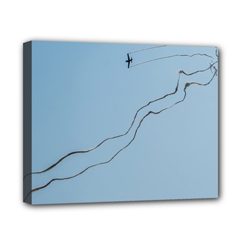 Airplane Airplanes Blue Sky Canvas 10  X 8  (stretched) by Mariart