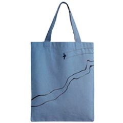 Airplane Airplanes Blue Sky Zipper Classic Tote Bag by Mariart