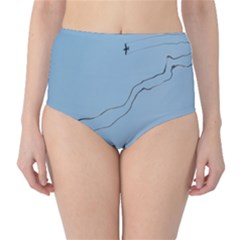 Airplane Airplanes Blue Sky Classic High-waist Bikini Bottoms by Mariart