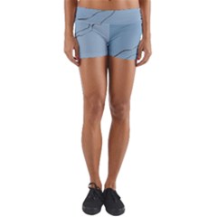 Airplane Airplanes Blue Sky Yoga Shorts