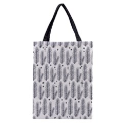 Christmas Pine Pattern Organic Hand Drawn Modern Black And White Classic Tote Bag by genx