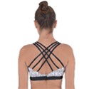 Christmas Pine Pattern Organic hand drawn Modern black and white Cross String Back Sports Bra View2