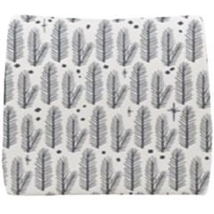 Christmas Pine Pattern Organic hand drawn Modern black and white Seat Cushion