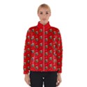 Trump Wrait Pattern Make Christmas Great Again MAGA Funny Red Gift with Snowflakes and Trump Face smiling Winter Jacket View1