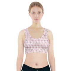 Pattern Christmas Pattern Red Stars Sports Bra With Pocket