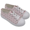 Pattern Christmas Pattern Red Stars Kids  Low Top Canvas Sneakers View3