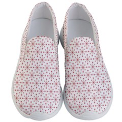 Pattern Christmas Pattern Red Stars Men s Lightweight Slip Ons by Sapixe