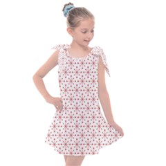 Pattern Christmas Pattern Red Stars Kids  Tie Up Tunic Dress