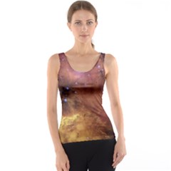 Cosmic Astronomy Sky With Stars Orange Brown And Yellow Tank Top