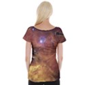 Cosmic Astronomy sky with stars orange brown and yellow Cap Sleeve Top View2