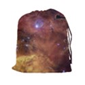 Cosmic Astronomy sky with stars orange brown and yellow Drawstring Pouch (2XL) View1