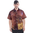 Cosmic Astronomy sky with stars orange brown and yellow Men s Short Sleeve Shirt View1