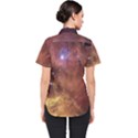 Cosmic Astronomy sky with stars orange brown and yellow Women s Short Sleeve Shirt View2