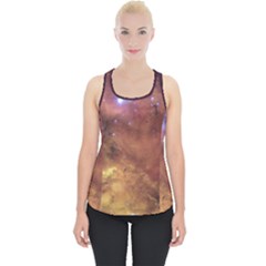 Cosmic Astronomy Sky With Stars Orange Brown And Yellow Piece Up Tank Top