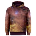 Cosmic Astronomy sky with stars orange brown and yellow Men s Overhead Hoodie View1