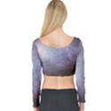 Orion Nebula pastel violet purple turquoise blue star formation Long Sleeve Crop Top View2