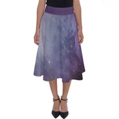 Orion Nebula Pastel Violet Purple Turquoise Blue Star Formation Perfect Length Midi Skirt by genx