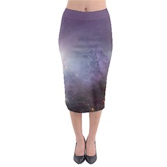 Orion Nebula Pastel Violet Purple Turquoise Blue Star Formation Midi Pencil Skirt by genx