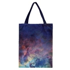 Lagoon Nebula Interstellar Cloud Pastel Pink, Turquoise And Yellow Stars Classic Tote Bag