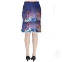 Lagoon Nebula Interstellar Cloud Pastel pink, turquoise and yellow stars Mermaid Skirt View2