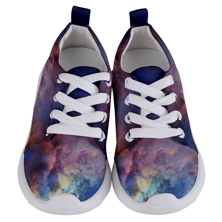 Lagoon Nebula Interstellar Cloud Pastel pink, turquoise and yellow stars Kids  Lightweight Sports Shoes