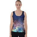 Lagoon Nebula Interstellar Cloud Pastel pink, turquoise and yellow stars Velvet Tank Top View1