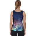 Lagoon Nebula Interstellar Cloud Pastel pink, turquoise and yellow stars Velvet Tank Top View2