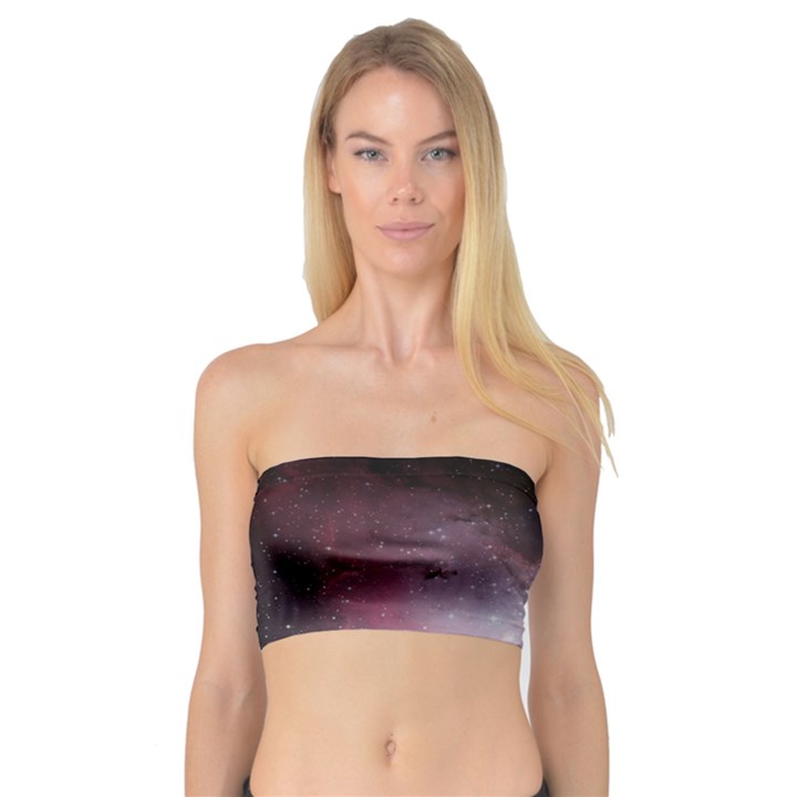 Eagle Nebula Wine Pink and Purple pastel Stars Astronomy Bandeau Top