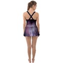 Eagle Nebula Wine Pink and Purple pastel Stars Astronomy Ruffle Top Dress Swimsuit View2