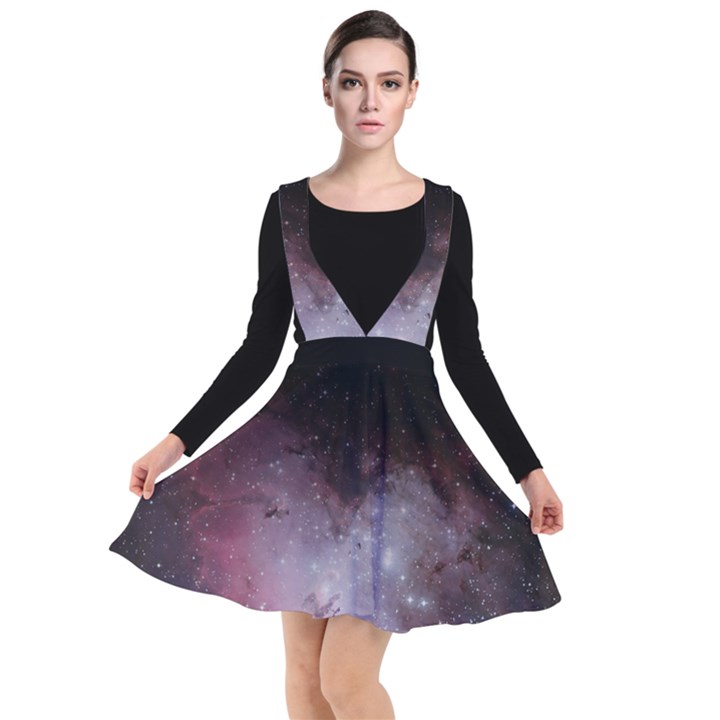 Eagle Nebula Wine Pink and Purple pastel Stars Astronomy Plunge Pinafore Dress