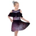 Eagle Nebula Wine Pink and Purple pastel Stars Astronomy Kids  Shoulder Cutout Chiffon Dress View1