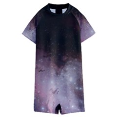 Eagle Nebula Wine Pink And Purple Pastel Stars Astronomy Kids  Boyleg Half Suit Swimwear