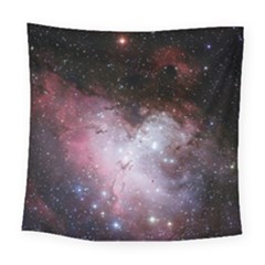 Eagle Nebula Wine Pink And Purple Pastel Stars Astronomy Square Tapestry (large)