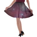 Christmas Tree cluster red stars nebula constellation Astronomy A-line Skater Skirt View2