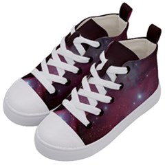 Christmas Tree Cluster Red Stars Nebula Constellation Astronomy Kid s Mid-top Canvas Sneakers