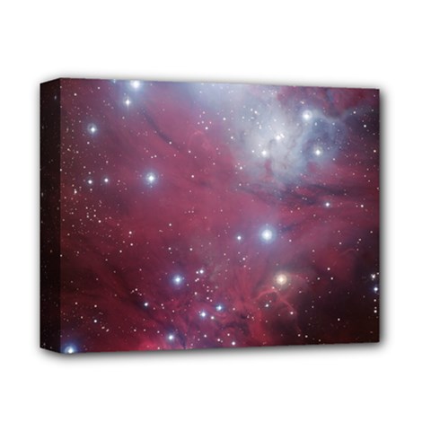 Christmas Tree Cluster Red Stars Nebula Constellation Astronomy Deluxe Canvas 14  X 11  (stretched)