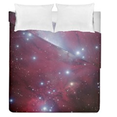 Christmas Tree Cluster Red Stars Nebula Constellation Astronomy Duvet Cover Double Side (queen Size)