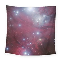 Christmas Tree Cluster Red Stars Nebula Constellation Astronomy Square Tapestry (large)