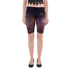 Orion Nebula Star Formation Orange Pink Brown Pastel Constellation Astronomy Yoga Cropped Leggings by genx