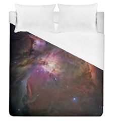 Orion Nebula Star Formation Orange Pink Brown Pastel Constellation Astronomy Duvet Cover (queen Size) by genx