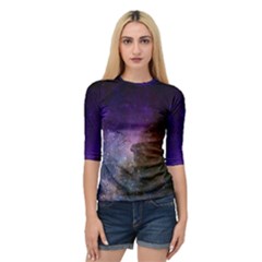 Carina Nebula Ngc 3372 The Grand Nebula Pink Purple And Blue With Shiny Stars Astronomy Quarter Sleeve Raglan Tee