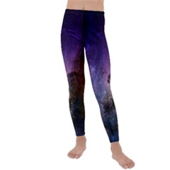 Carina Nebula Ngc 3372 The Grand Nebula Pink Purple And Blue With Shiny Stars Astronomy Kids  Lightweight Velour Leggings by genx