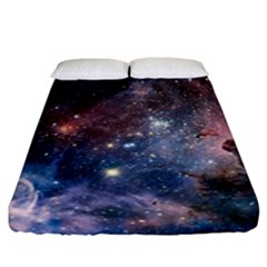 Carina Nebula Ngc 3372 The Grand Nebula Pink Purple And Blue With Shiny Stars Astronomy Fitted Sheet (california King Size)