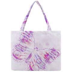 Colorful Butterfly Purple Mini Tote Bag by Mariart