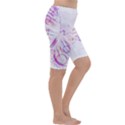 Colorful Butterfly Purple Cropped Leggings  View3