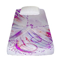 Colorful Butterfly Purple Fitted Sheet (single Size) by Mariart