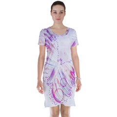 Colorful Butterfly Purple Short Sleeve Nightdress by Mariart