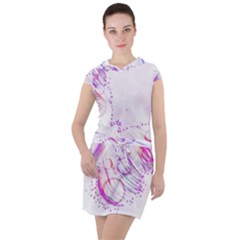 Colorful Butterfly Purple Drawstring Hooded Dress by Mariart