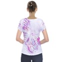 Colorful Butterfly Purple Short Sleeve Front Detail Top View2